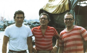 17/8/1986 Jannacci in visita alle barche.