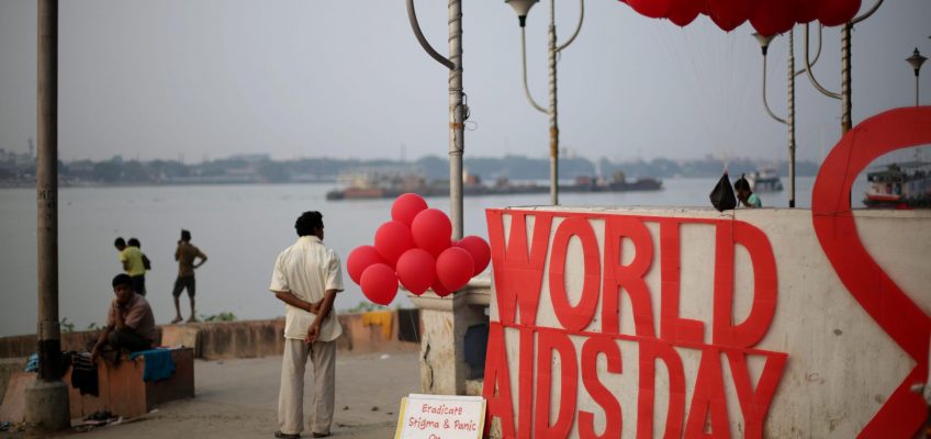 AIDS awareness campaign in India	photo information
