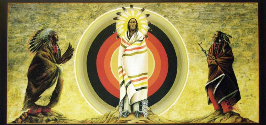 Nelle icone di father Giuliani, Gesù è un Lakota