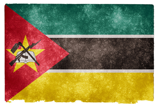 Mozambique Grunge Flag