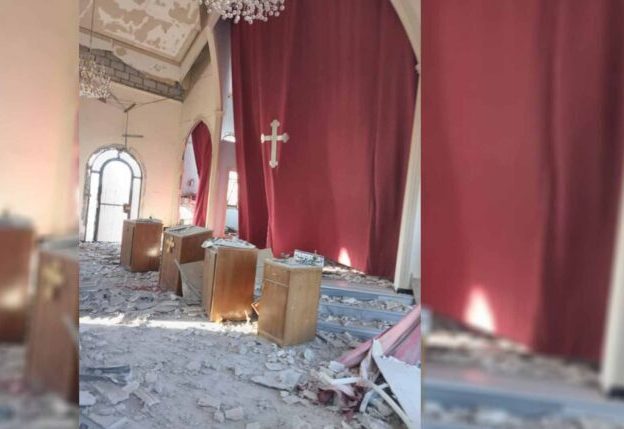 Turkish-shelling-of-an-Assyrian-church-in-the-town-of-Tell-Tawil-750×430