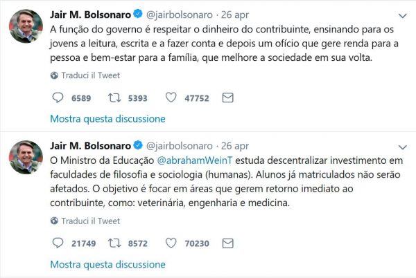 Tweet Bolsonaro